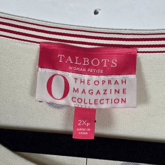Talbots Oprah Magazine Collection Polka Dot Womens 2XP Petite Cardigan Sweater - Picture 4 of 7